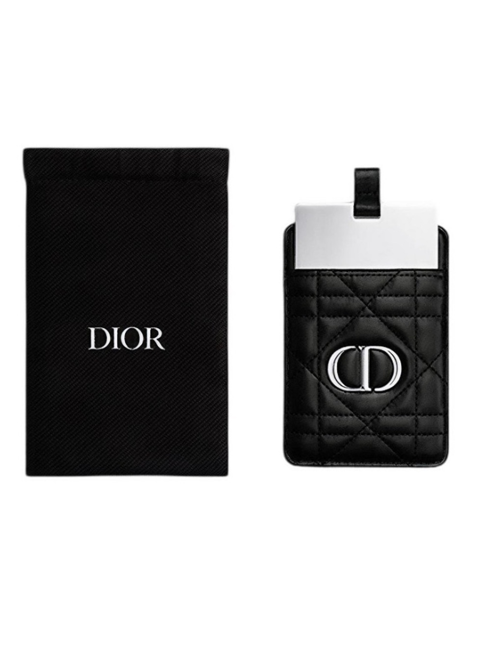 ✨ Dior Cannage Phone Mirror Card Holder Stick-On Phone Case Accessory-NIB